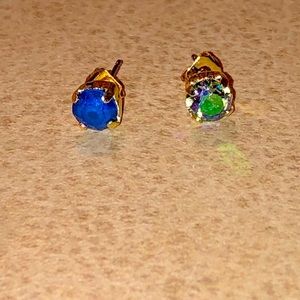 Choose your stone 29ss (6.1 mm) 24k gold plated posts